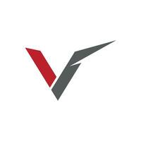 v brief logo sjabloon vector