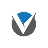 v brief logo sjabloon vector