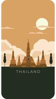 Thailand tempel achtergrond vector