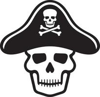 piratenschedel met hoed vector