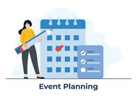 evenement planning vlak illustratie vector