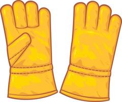 leren beschermende handschoenen vector