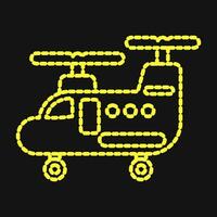 icoon leger helikopter. leger elementen. pictogrammen in stippel stijl. mooi zo voor afdrukken, affiches, logo, infografieken, enz. vector