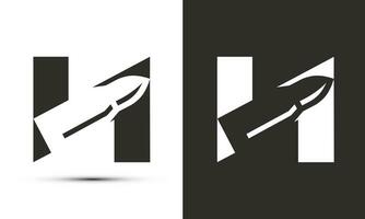 modern illustratie logo ontwerp eerste n combineren met kogel. vector