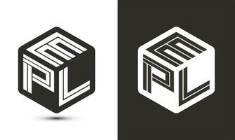 epl brief logo ontwerp met illustrator kubus logo, vector logo modern alfabet doopvont overlappen stijl.