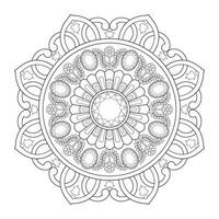 mandala bloem voor volwassen kleur boek. vector