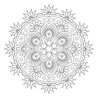 mandala bloem voor volwassen kleur boek. vector