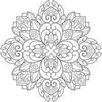 mandala bloem voor volwassen kleur boek. vector