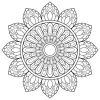 mandala bloem voor volwassen kleur boek. vector