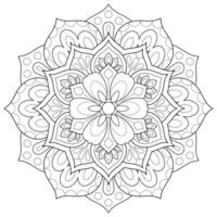 mandala bloem voor volwassen kleur boek. vector