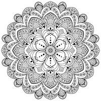 mandala bloem voor volwassen kleur boek. vector