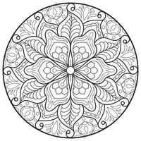 mandala bloem voor volwassen kleur boek. vector