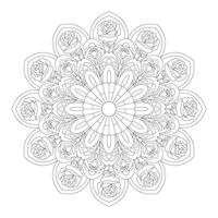 mandala bloem voor volwassen kleur boek. vector