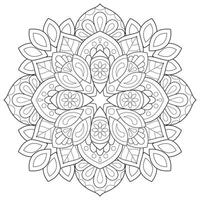 mandala bloem voor volwassen kleur boek. vector