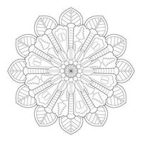 mandala bloem voor volwassen kleur boek. vector