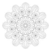 mandala bloem voor volwassen kleur boek. vector