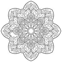 mandala bloem voor volwassen kleur boek. vector