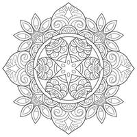 mandala bloem voor volwassen kleur boek. vector