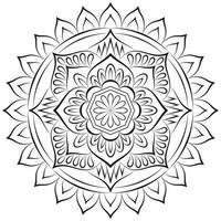 mandala bloem voor volwassen kleur boek. vector