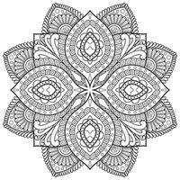 mandala bloem voor volwassen kleur boek. vector