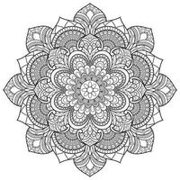 mandala bloem voor volwassen kleur boek. vector