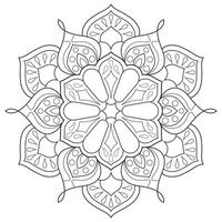 mandala bloem voor volwassen kleur boek. vector
