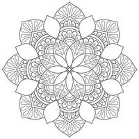 mandala bloem voor volwassen kleur boek. vector