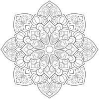 mandala bloem voor volwassen kleur boek. vector