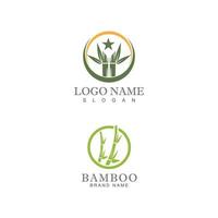 bamboe logo sjabloon vector pictogram illustratie ontwerp