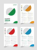 modern muur kalender sjabloon ontwerp vector