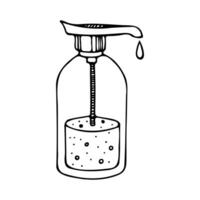 schets tekening vector illustratie van sproeier fles. lijn kunst hand- getrokken room pot