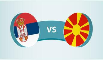 Servië versus Macedonië, team sport- wedstrijd concept. vector