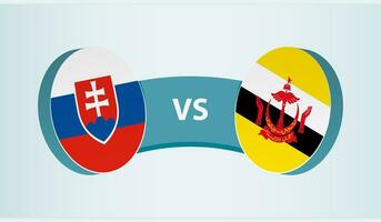 Slowakije versus brune, team sport- wedstrijd concept. vector