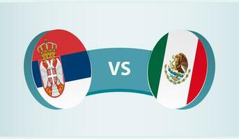 Servië versus Mexico, team sport- wedstrijd concept. vector