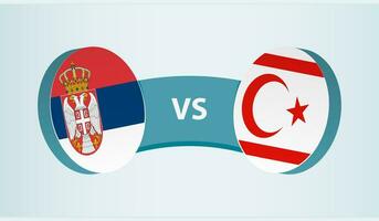 Servië versus noordelijk Cyprus, team sport- wedstrijd concept. vector