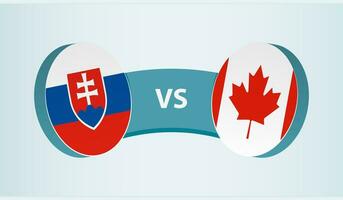 Slowakije versus Canada, team sport- wedstrijd concept. vector