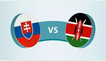 Slowakije versus Kenia, team sport- wedstrijd concept. vector