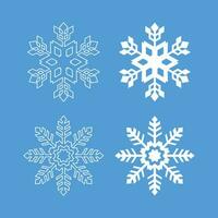 ijs kristal sneeuwvlok element reeks geïsoleerd icoon schets ontwerp winter vector