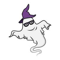geest bril met hoed heks halloween illustratie vector