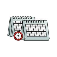 kalender met klok tijd illustratie vector