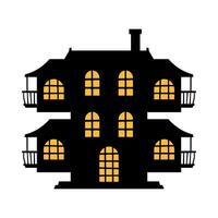 eng kasteel halloween vlak illustratie vector