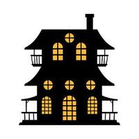 eng kasteel halloween vlak illustratie vector