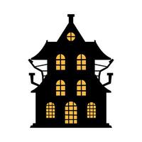 eng kasteel halloween vlak illustratie vector