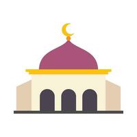 islamitische moskee gebouw vlakke afbeelding vector