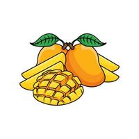 mango met mango plak illustratie vector