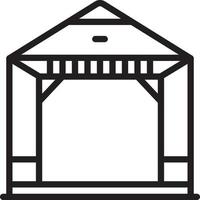 lijnpictogram voor pergola vector