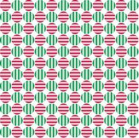 naadloos rood groen gestreept cirkels Aan wit achtergrond vector