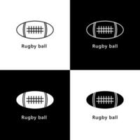 rugby bal en Amerikaans Amerikaans voetbal bal logo icoon vector