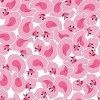 grappig roze rubber eenden. schattig naadloos patroon, structuur voor kleding stof, inpakken, behang. vector