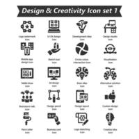 ontwerp creativiteit icoon reeks 1 vector
